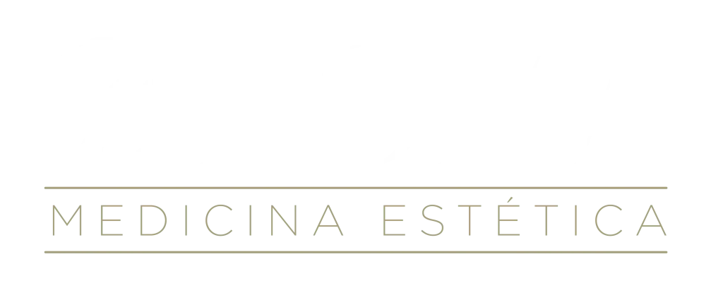 Logo de Roma medicina estética en color blanco con figura humana estilizada y nombre de la clínica